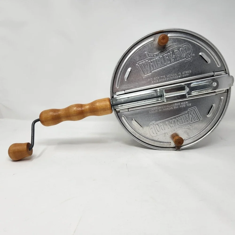 Vintage Wabash Valley Farms Whirley-Pop Popcorn Maker Aluminum 6-quart Pan